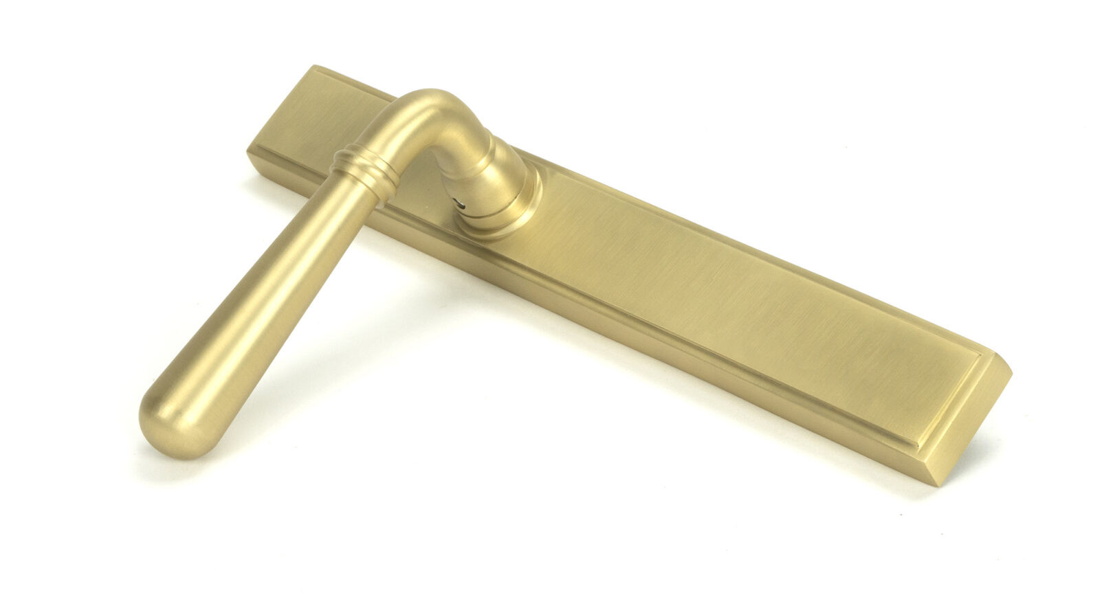 satin brass newbury slimline lever espag. latch set