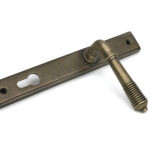 burnished brass reeded slimline lever espag. lock set