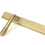 satin brass reeded slimline lever latch set