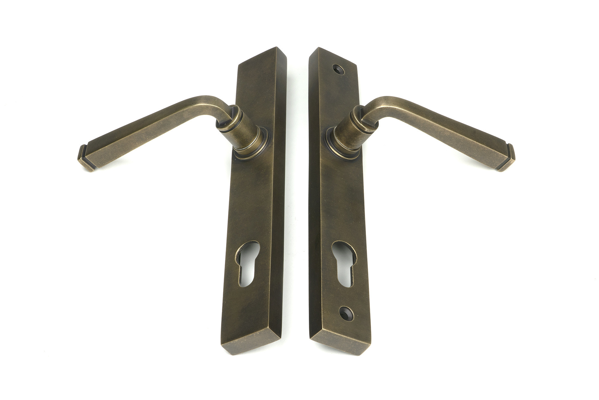 burnished brass avon slimline lever espag. lock set