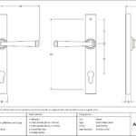 burnished brass avon slimline lever espag. lock set