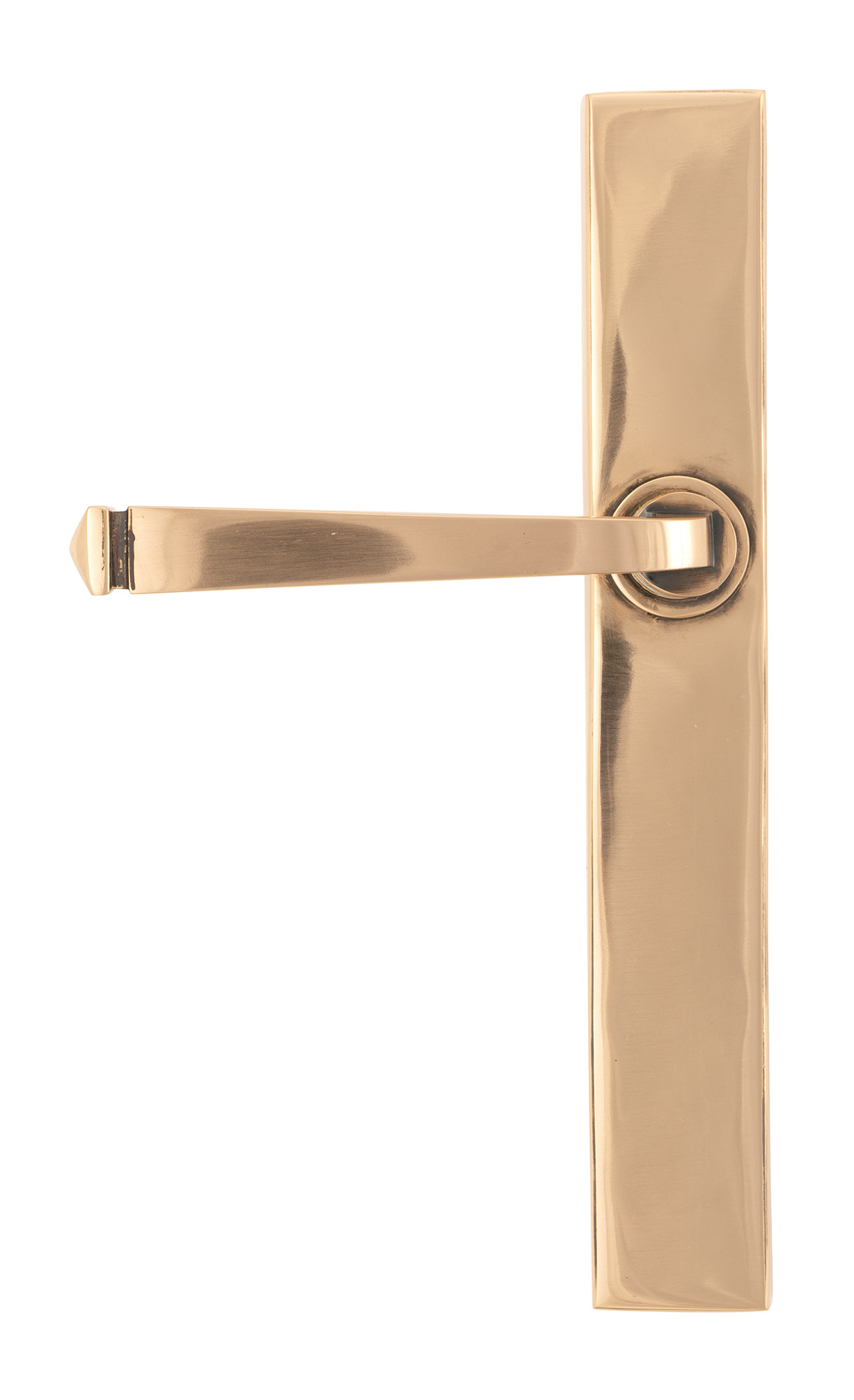 polished bronze avon slimline lever latch set