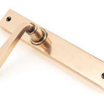 polished bronze avon slimline lever latch set