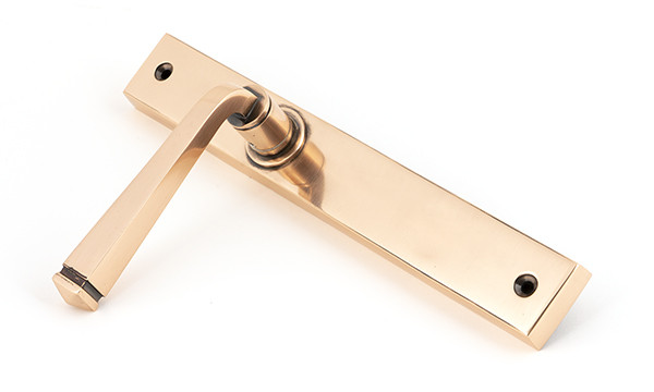 polished bronze avon slimline lever latch set