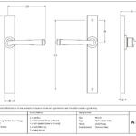 polished bronze avon slimline lever latch set