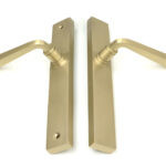 satin brass avon slimline lever latch set