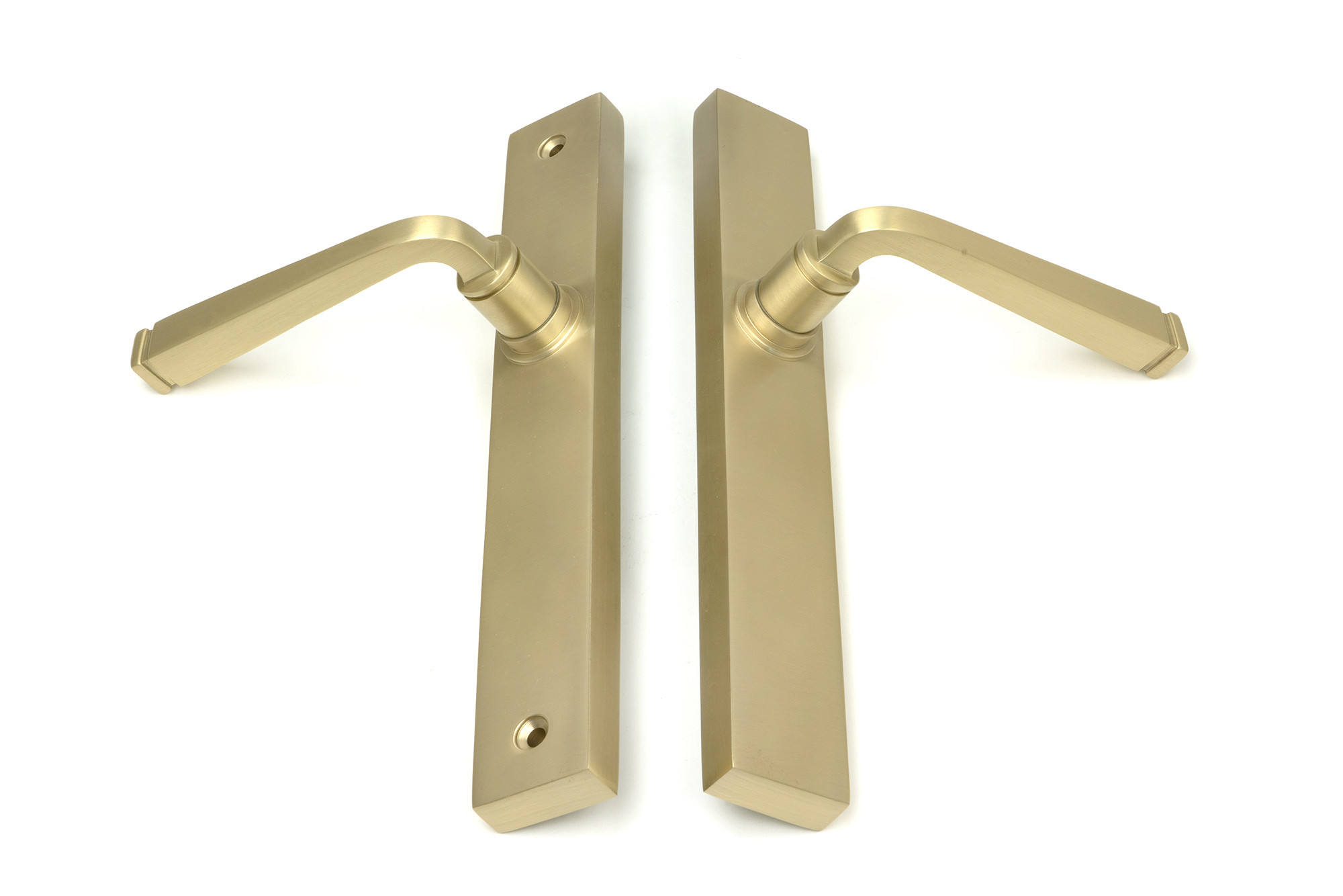 satin brass avon slimline lever latch set