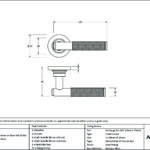 burnished brass brompton lever on rose set (plain)