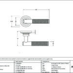 burnished brass brompton lever on rose set (art deco)