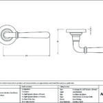 burnished brass newbury lever on rose set (plain)
