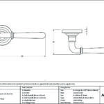 burnished brass newbury lever on rose set (art deco)