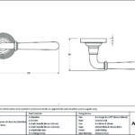 burnished brass newbury lever on rose set (beehive)