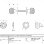 burnished brass heavy beehive mortice/rim knob set