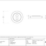burnished brass round escutcheon (plain)