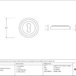 burnished brass round escutcheon (art deco)