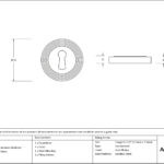 burnished brass round escutcheon (beehive)