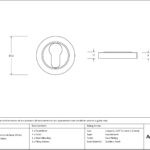burnished brass round euro escutcheon (plain)
