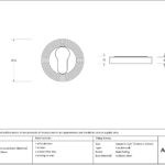 burnished brass round euro escutcheon (beehive)