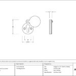 satin brass 30mm round escutcheon