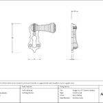 satin brass beehive escutcheon