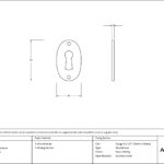 satin brass oval escutcheon