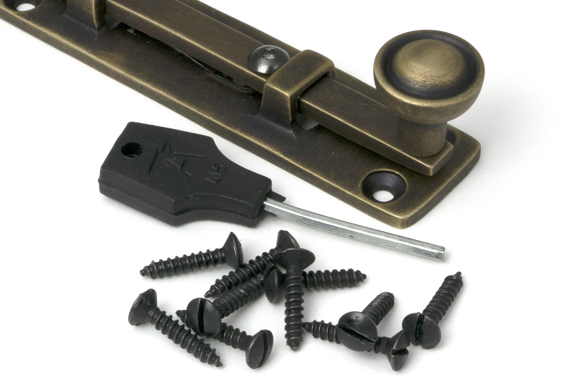 burnished brass 4" universal bolt