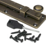 burnished brass 6" universal bolt