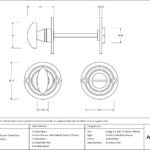 burnished brass round bathroom thumbturn