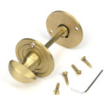 satin brass round bathroom thumbturn