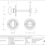 satin brass round bathroom thumbturn
