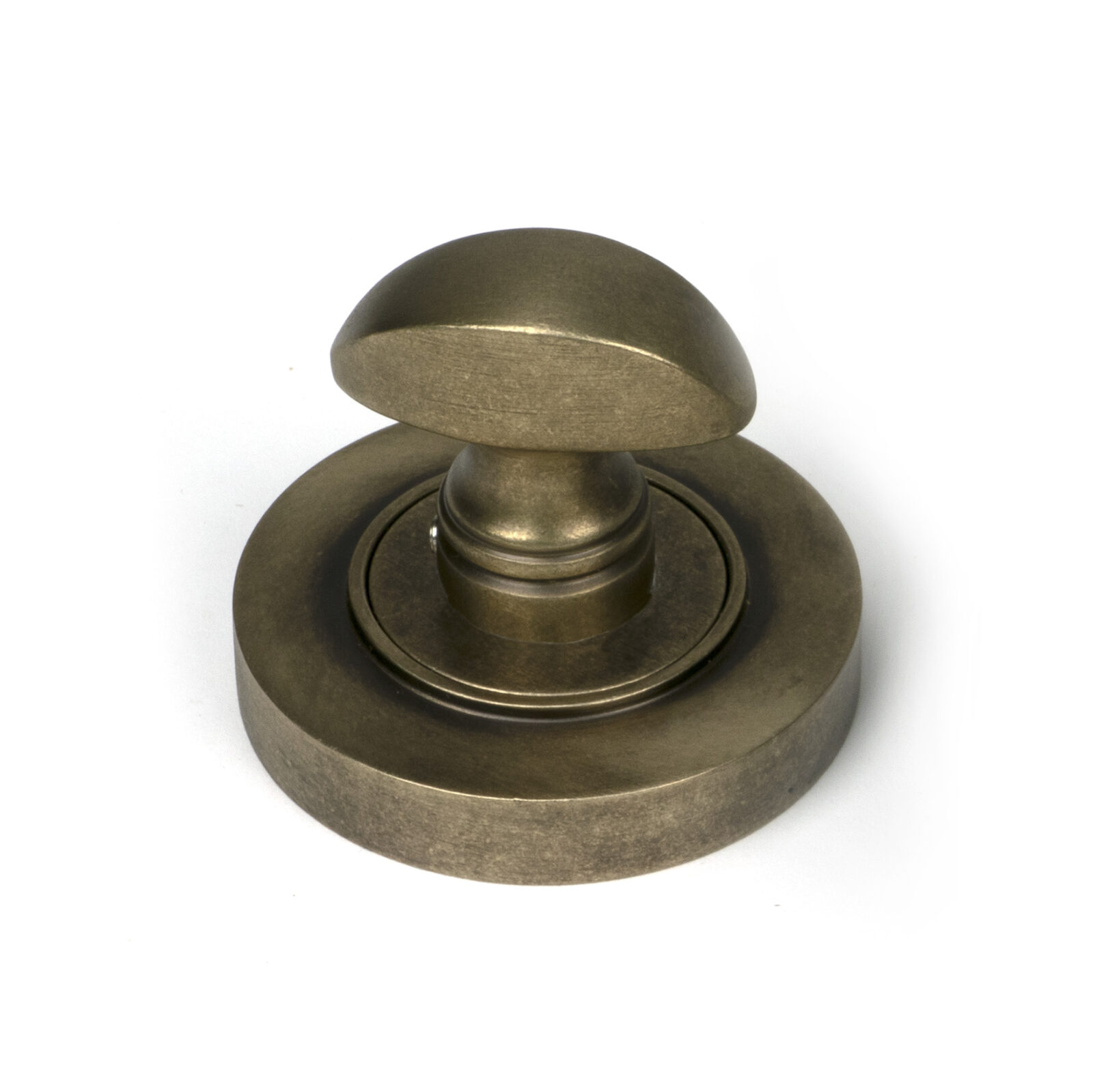 burnished brass round thumbturn set (plain)