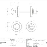 burnished brass round thumbturn set (plain)