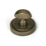 burnished brass round thumbturn set (art deco)