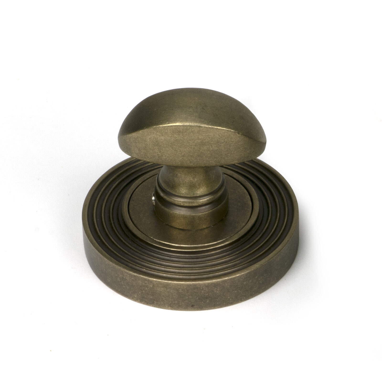burnished brass round thumbturn set (beehive)