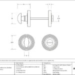 burnished brass round thumbturn set (beehive)