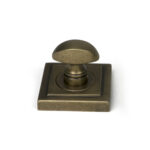 burnished brass round thumbturn set (square)