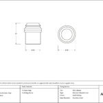 polished brass floor mounted door stop