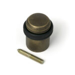 burnished brass floor mounted door stop
