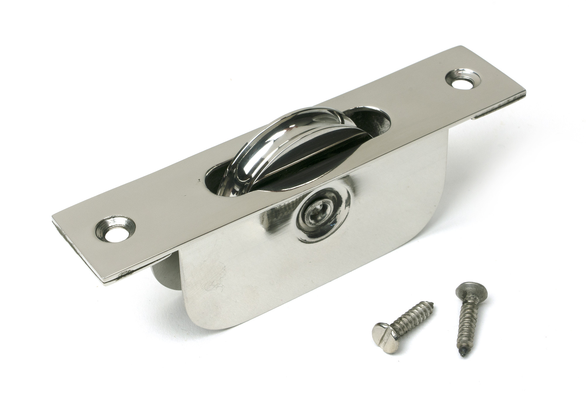 polished marine ss (316) square ended sash pulley 75kg