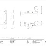 satin marine ss (316) sash hook fastener
