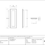 satin marine ss (316) 175mm art deco rectangular pull