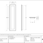 polished marine ss (316) 250mm art deco rectangular pull