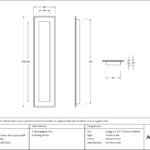 satin marine ss (316) 250mm art deco rectangular pull