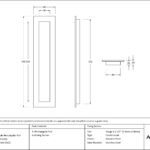 polished marine ss (316) 250mm plain rectangular pull
