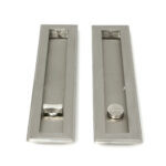 satin marine ss (316) 250mm art deco rectangular pull privacy set