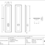 satin marine ss (316) 250mm art deco rectangular pull privacy set