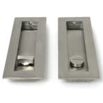 satin marine ss (316) 175mm plain rectangular pull privacy set