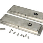 satin marine ss (316) 175mm plain rectangular pull privacy set