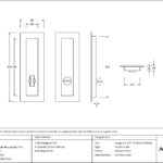 satin marine ss (316) 175mm plain rectangular pull privacy set