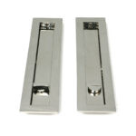 polished marine ss (316) 250mm plain rectangular pull privacy set